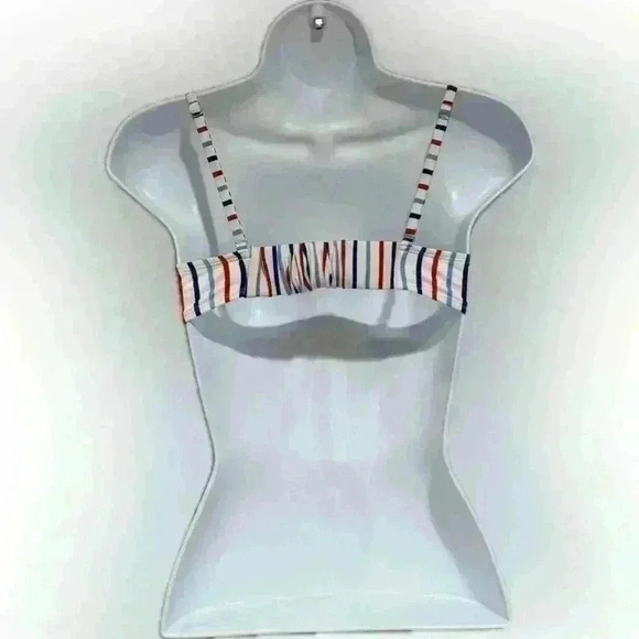 Y2K Smiley x H&M XS Pinstripe Dress & Wild Fable Bikini Top Red White Blue Set - Picture 4 of 8